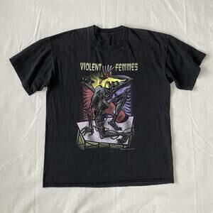 Vintage 90s Violent Femmes Add It Up 1994 Tour T Shirt L Black Nirvana Pixies